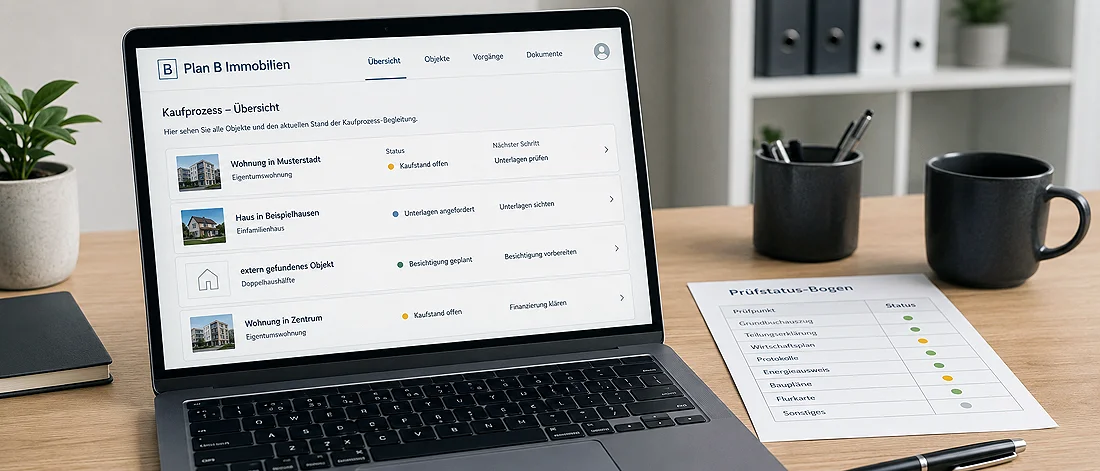 Platzhalterbild: Laptop mit Prüfübersicht, Dokumentenstatus und Ausgangslage für Montenegro.