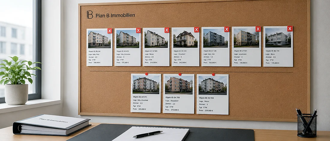 Platzhalterbild: Pinnwand mit Dokumenten, offenen Punkten und Prüfschritten für Aufenthalt in Montenegro.